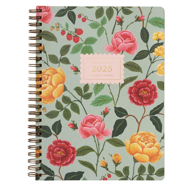 2025 · 12 Monate Softcover Spiral Planner · Roses