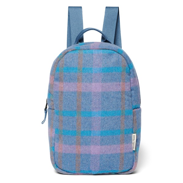 Rucksack Wool Checked mini · sky blue