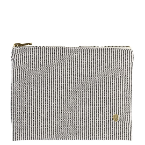 Pouch flach medium aus Baumwolle · finette caviar