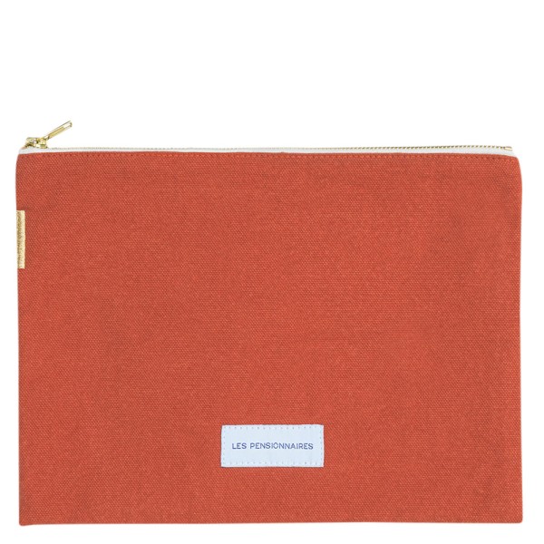 Pouch flach extra large bio-Baumwoll-Canvas · orange flamboyant