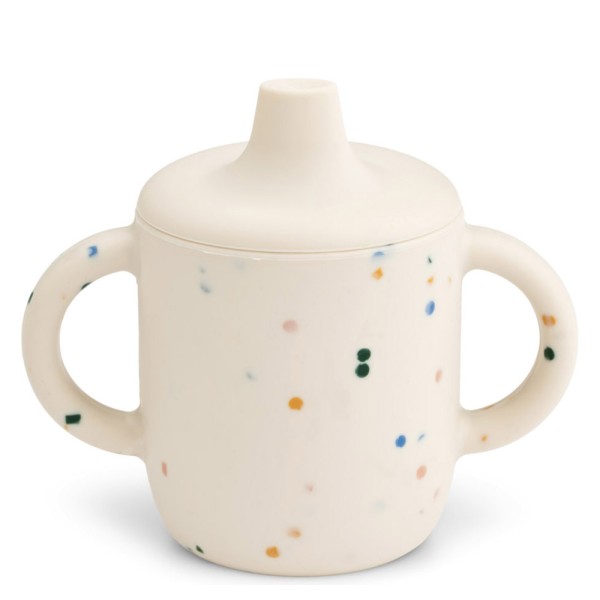 Becher Neil mit Deckel Splash Dots · sea shell