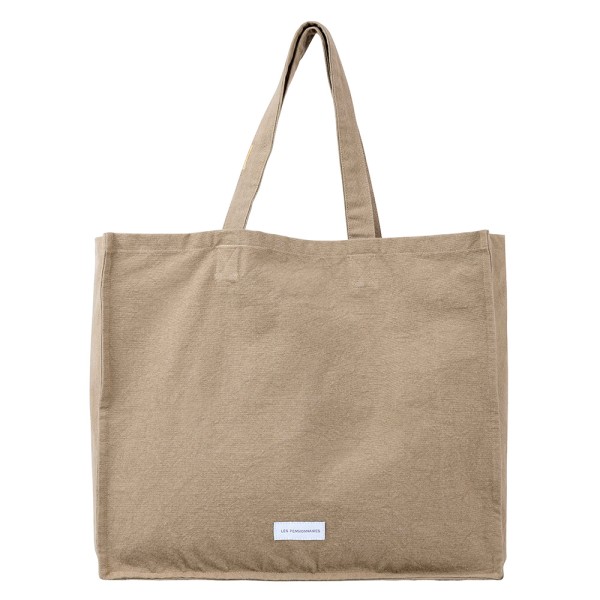 Shopper large bio-Baumwoll-Canvas · beige sable