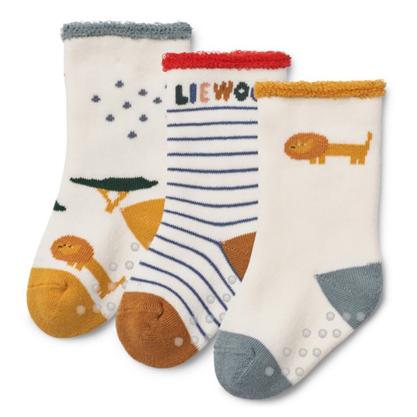 Socken m. Stopper Eloy 3er-Set Safari · sandy mix