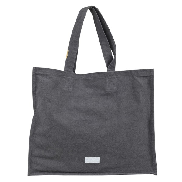 Shopper large bio-Baumwoll-Canvas · gris ardoise