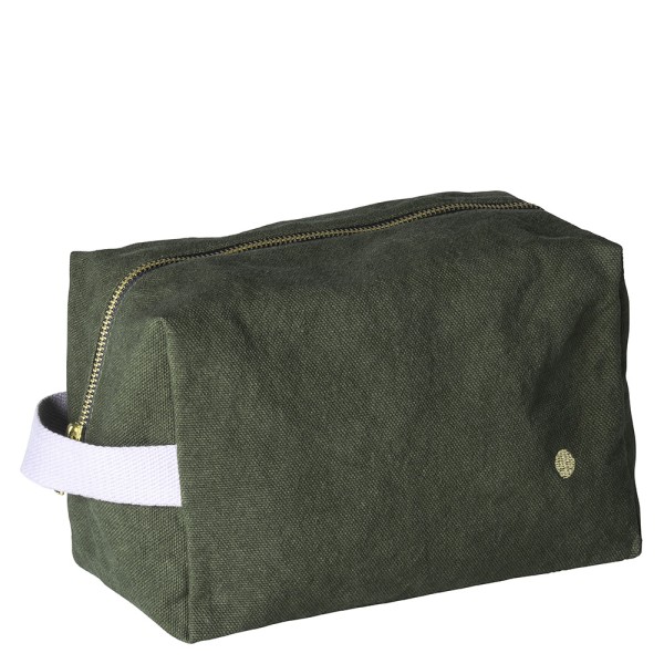 Pouch Cube large aus bio-Baumwolle wasserabweisend · kale