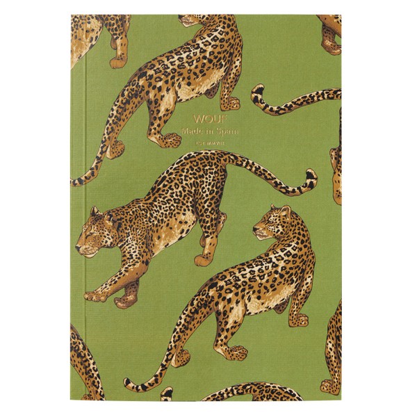 Notebook A5 liniert Olive Leopard