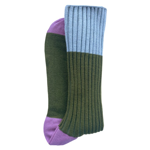 Socken Yvette aus bio-Baumwolle · olive