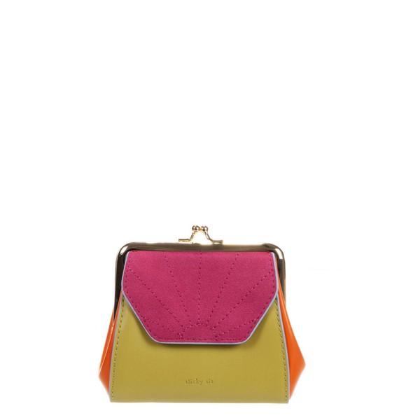 Wallet colore · lemon leaf + arancia orange + Positano purple