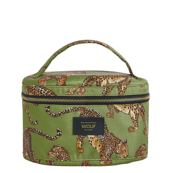 Kosmetiktasche XL Olive Leopard