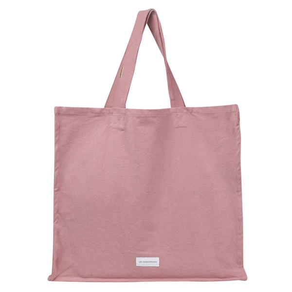 Shopper large bio-Baumwoll-Canvas · bois de rose