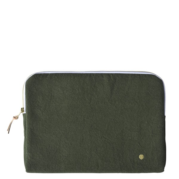 Laptop Sleeve 13/14" aus bio-Baumwolle wasserabweisend · kale