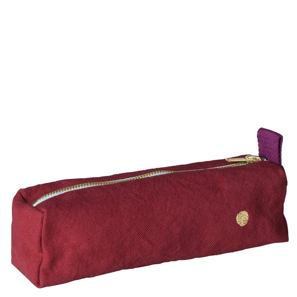 Pencil Pouch aus bio-Baumwolle wasserabweisend · cherry