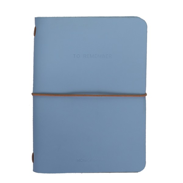 Notebook M To Remember aus veganem Leder · blue sky