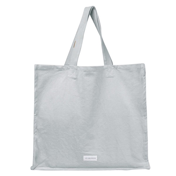 Shopper large bio-Baumwoll-Canvas · bleu subtil