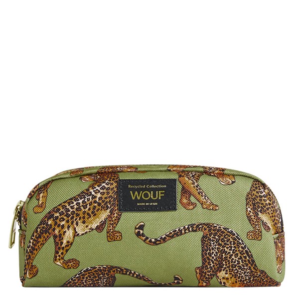 Kosmetiktasche small Olive Leopard