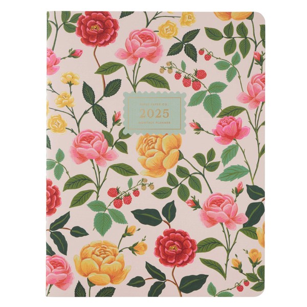 2025 · Monthly Planner Notebook · Roses