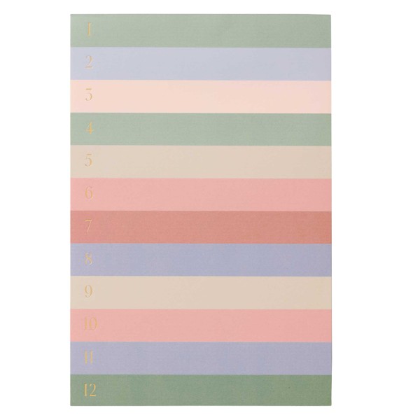 Memo Notepad large · Muted Numbered Colorblock