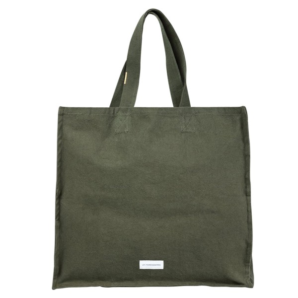 Shopper large bio-Baumwoll-Canvas · vert câpre