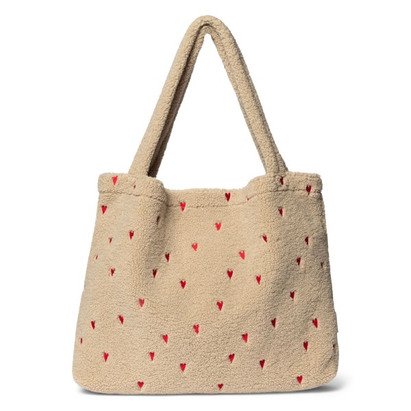 Mom-Bag Teddy · ecru hearts