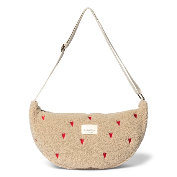 Crossbody Bag Teddy · ecru hearts